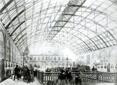 Interior of Charing Cross Station (engraved by the Kell Brothers) by English School